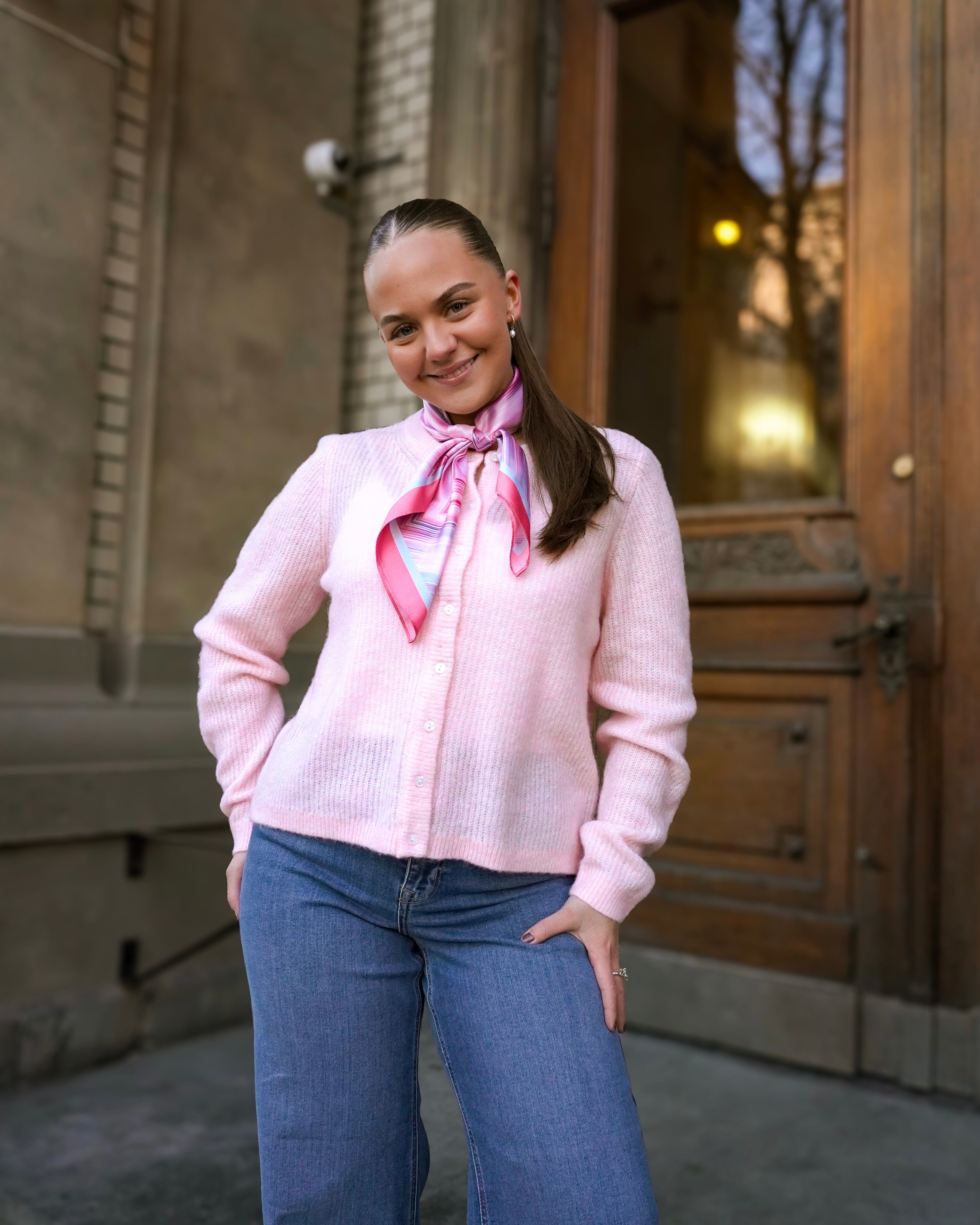 VILORY Knit Cardigan - Cherry Blossom