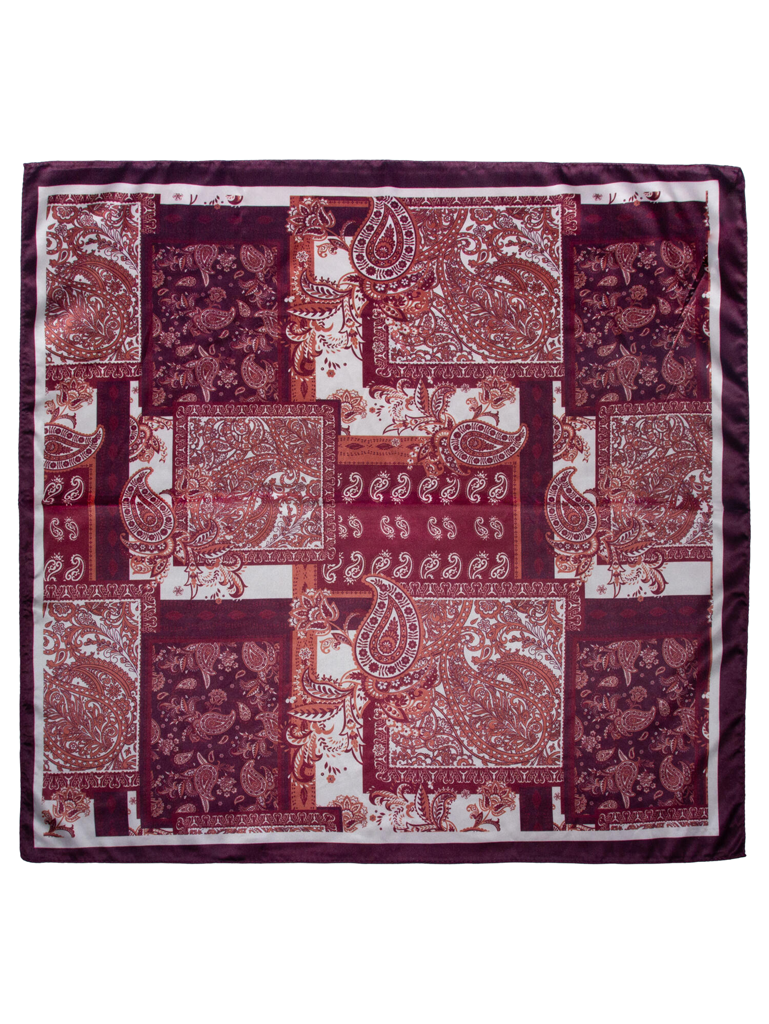 Skjerf paisley - vinrød