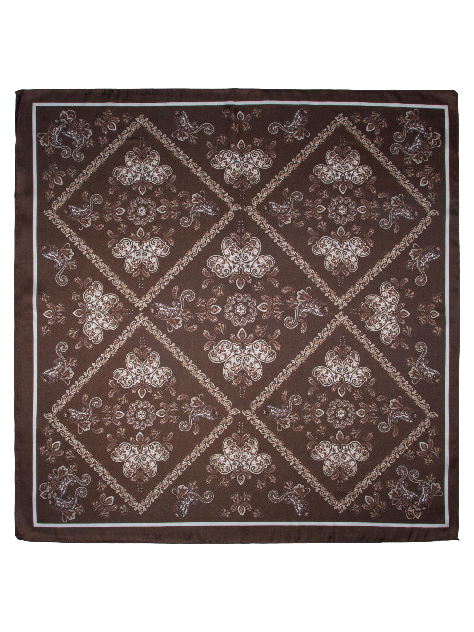 Skjerf multi paisley - brun