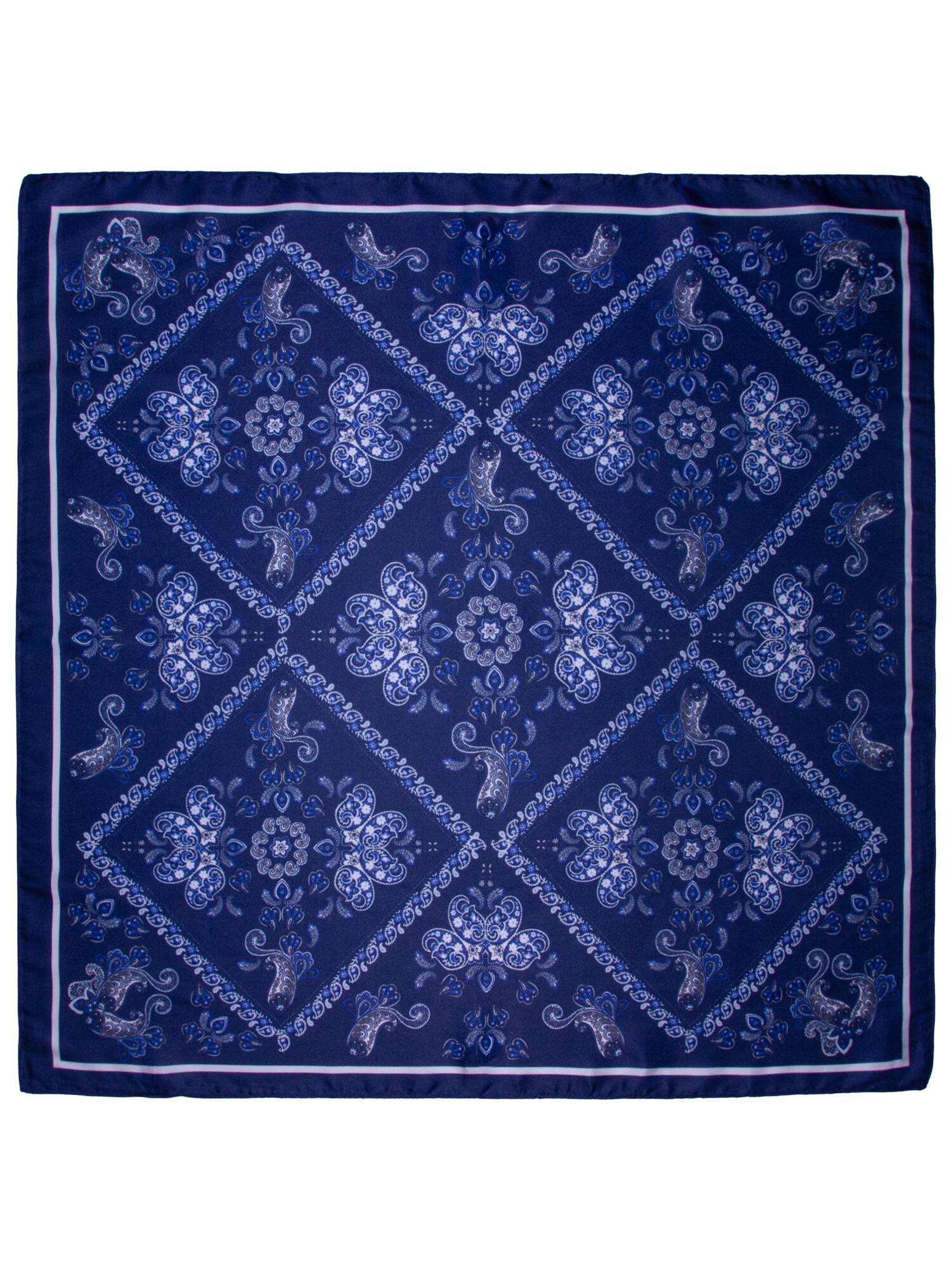 Skjerf multi paisley - blå