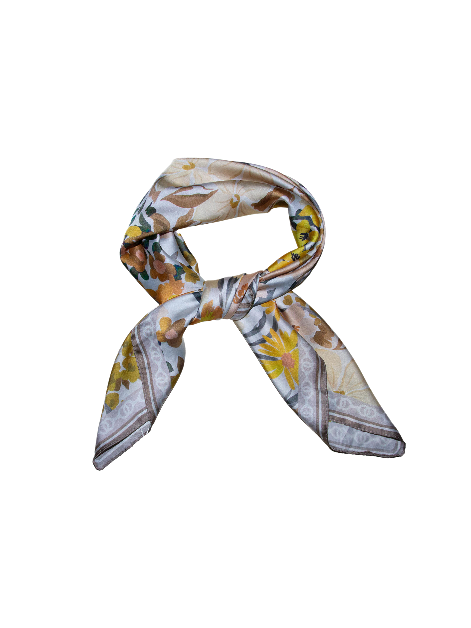 Skjerf Blomster - Gul