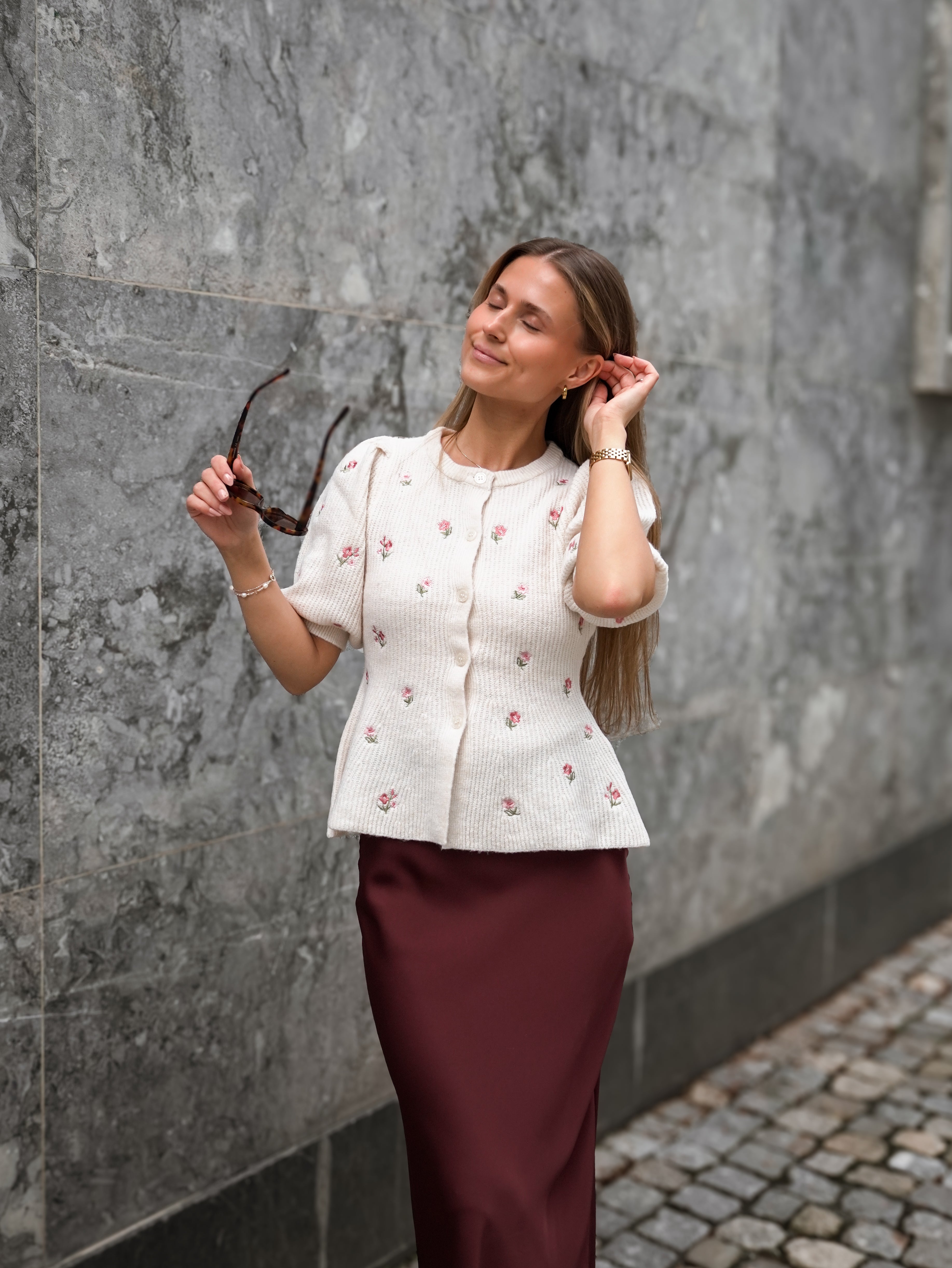 PCSILLY Knitted Cardigan - Birch