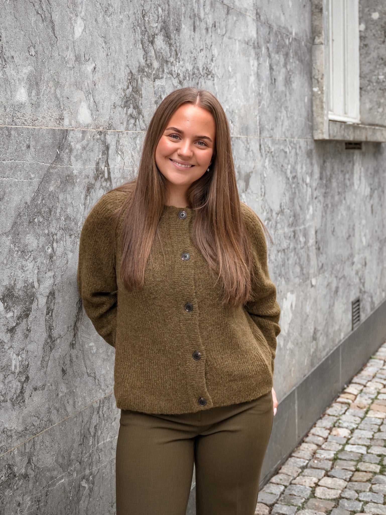 SLWLULU Knitted Cardigan - Fir Green