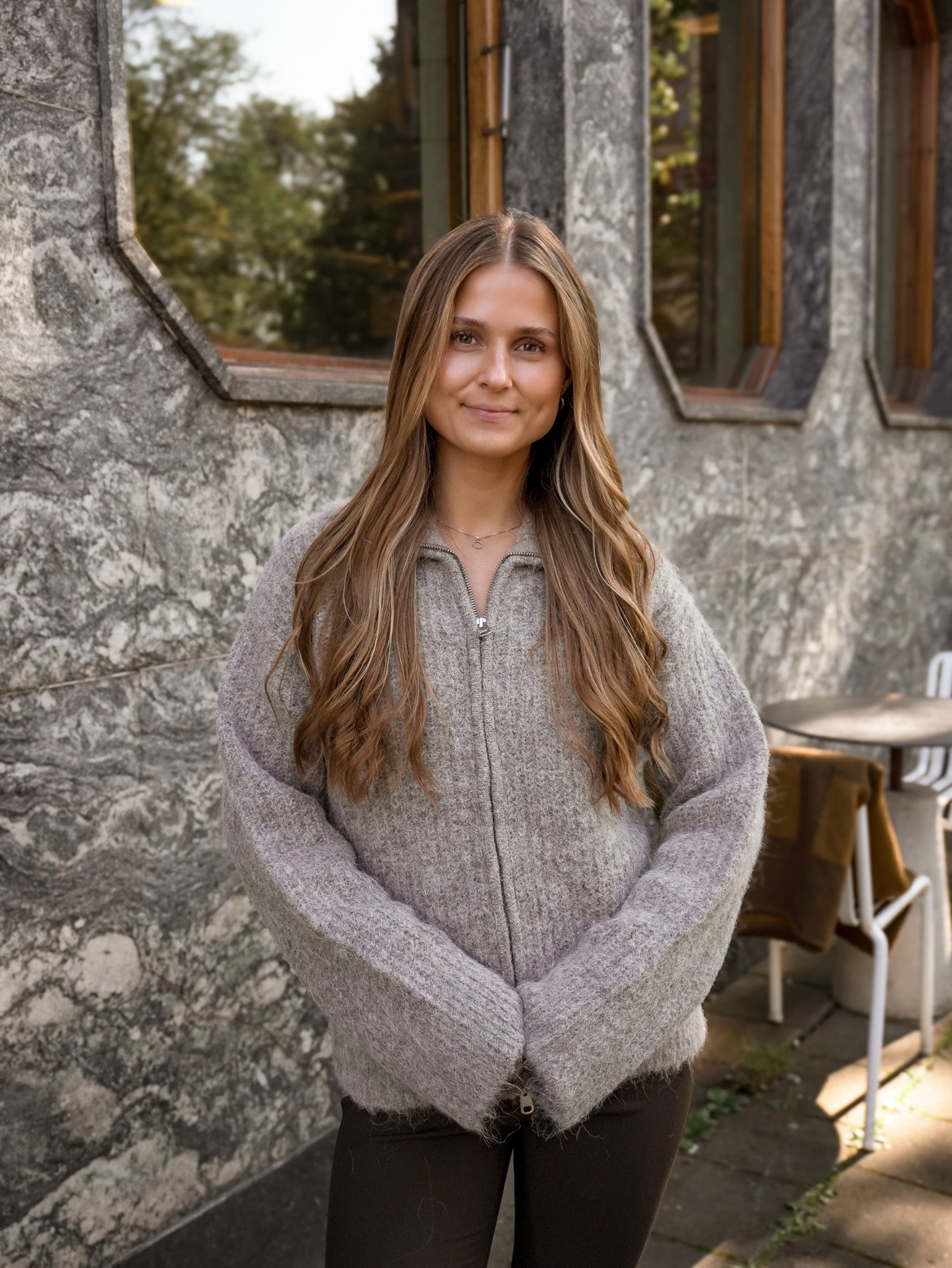 SLWGABRIELLA Knitted Cardigan - Steel Gray