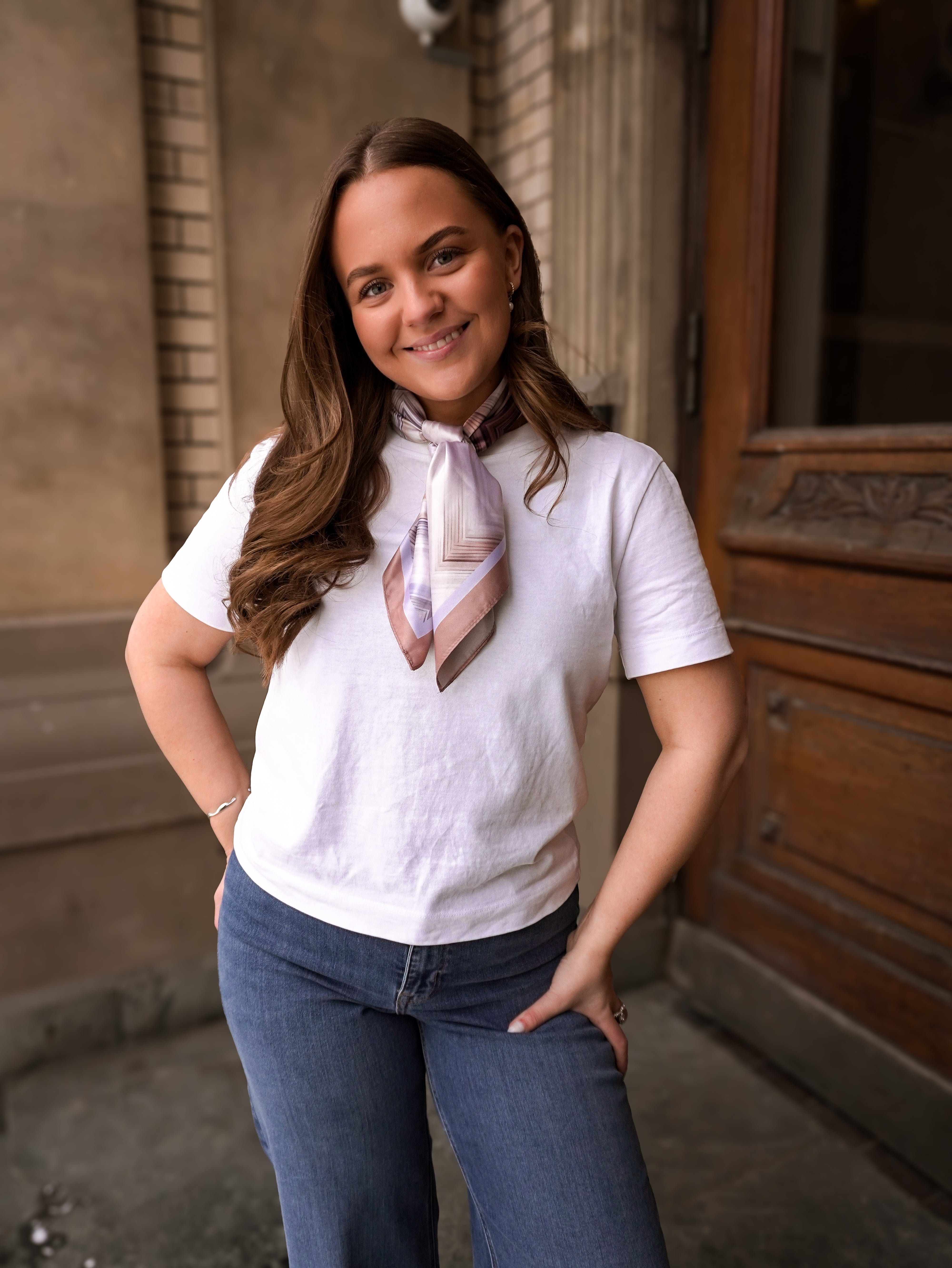 Skjerf ZigZag - Beige