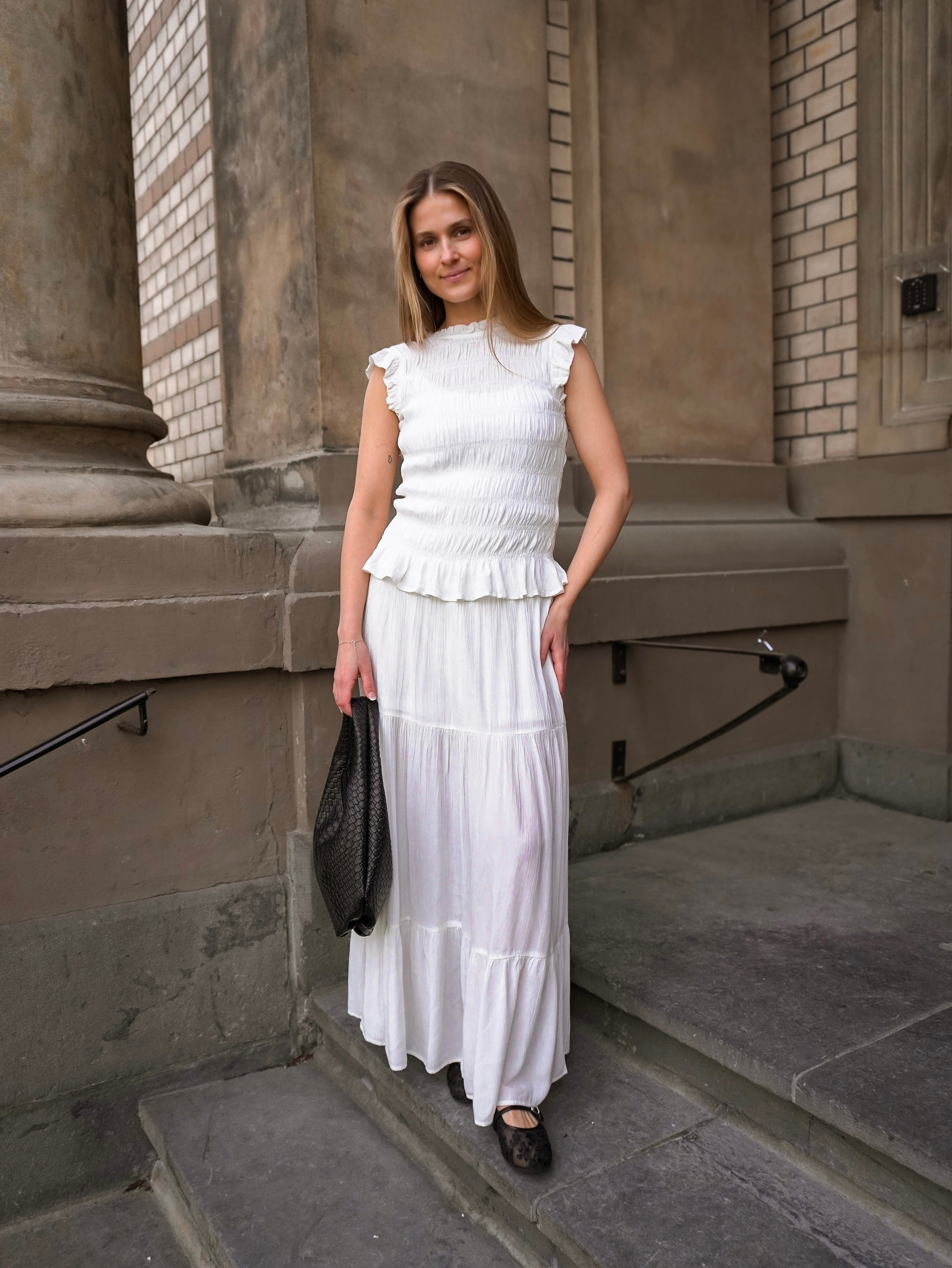 VINOVI Long Skirt - Cloud Dancer