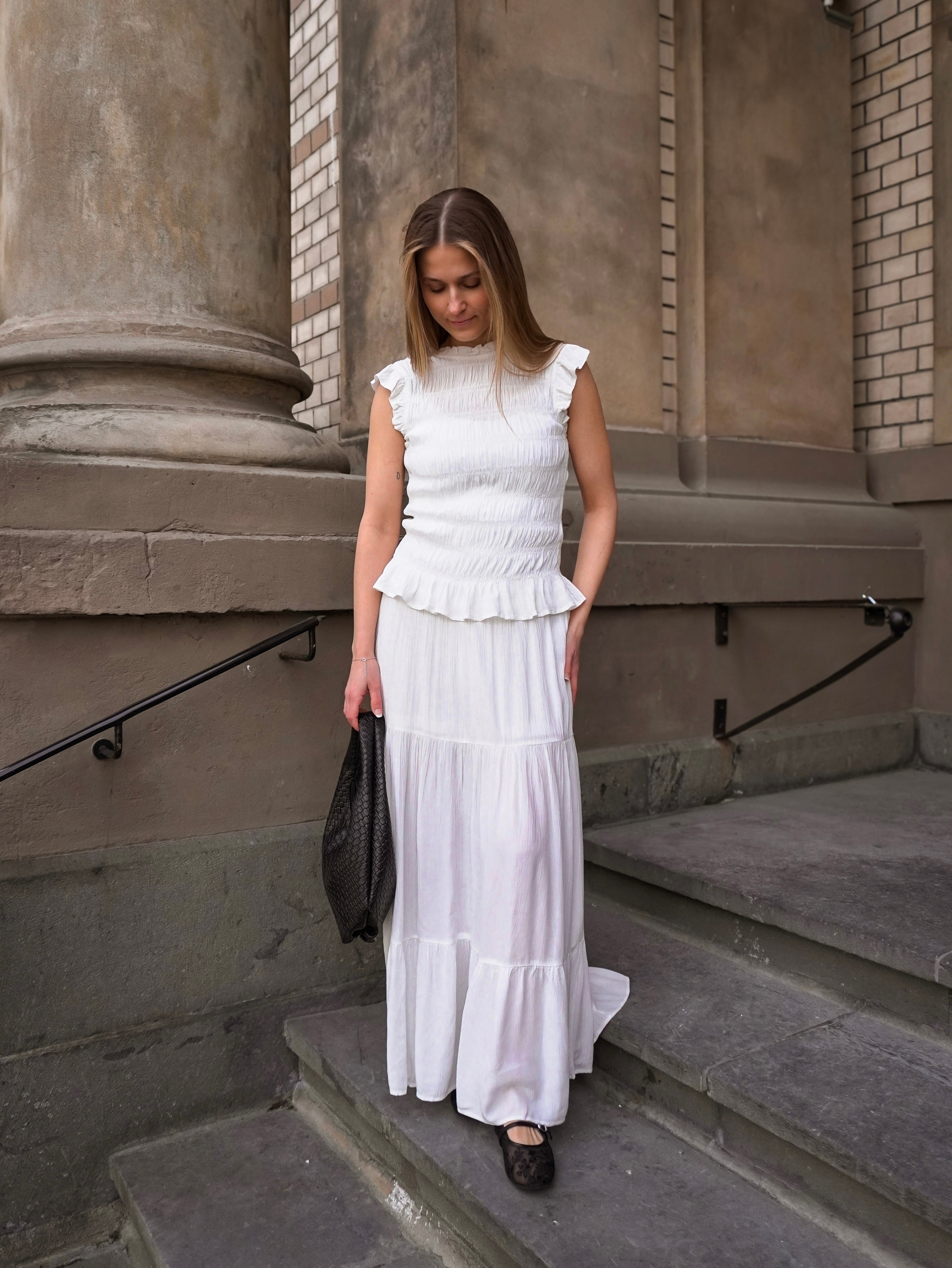 VINOVI Long Skirt - Cloud Dancer