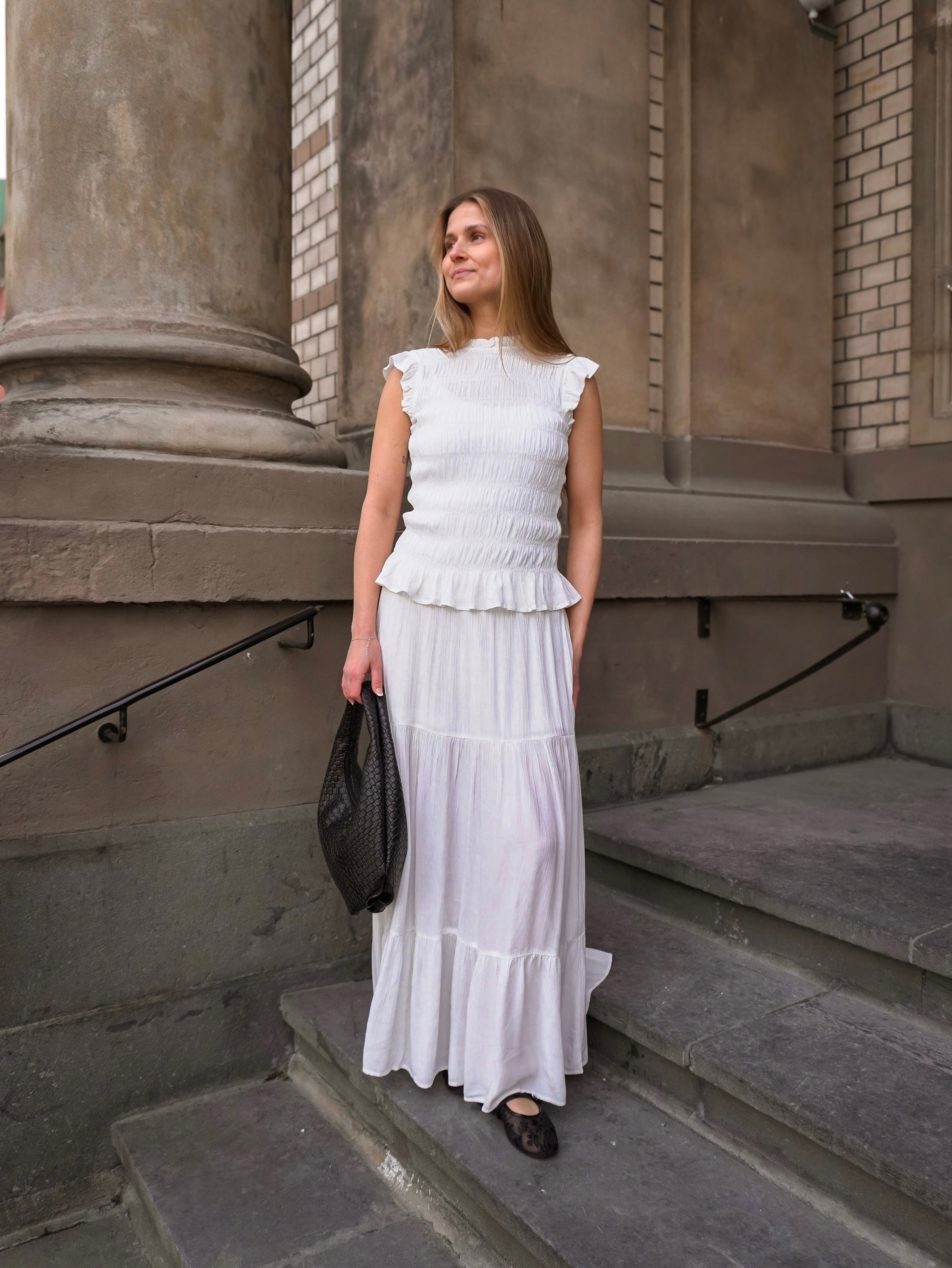 VINOVI Long Skirt - Cloud Dancer