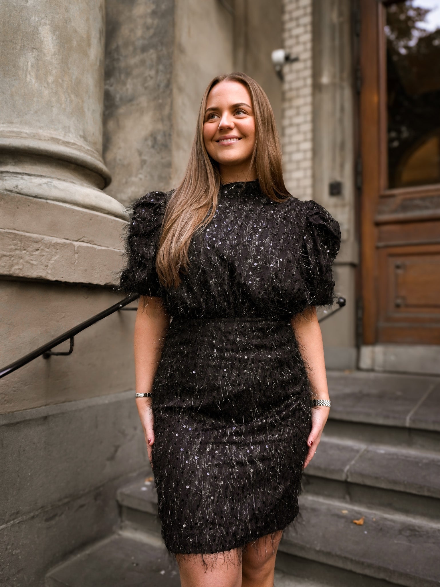 YASILZA Short Dress - Black