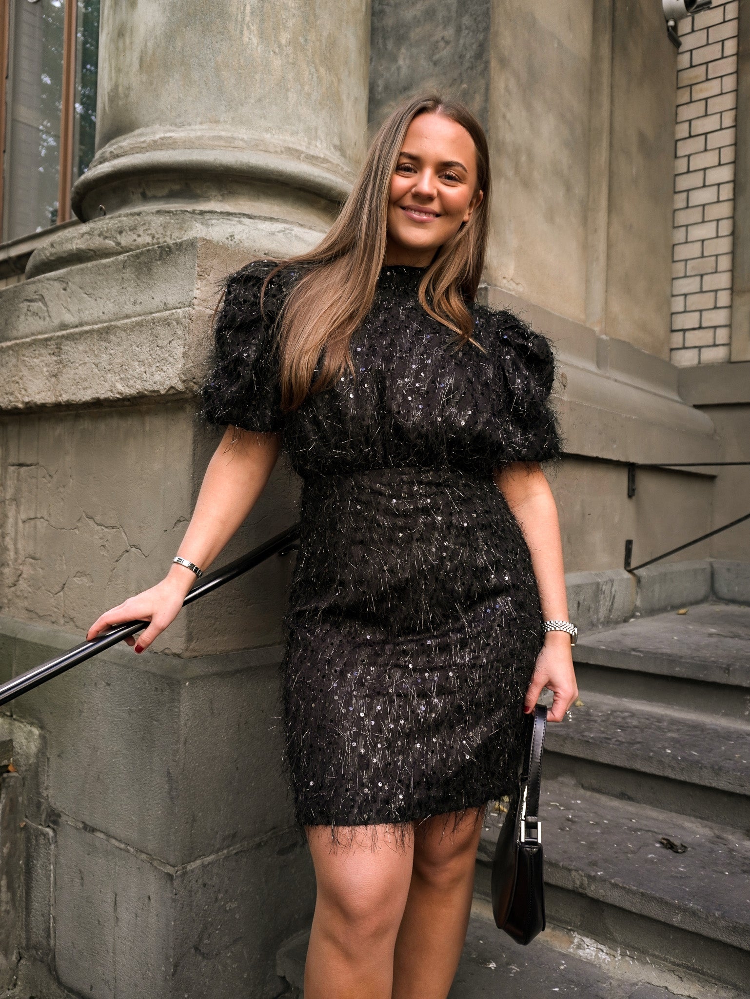 YASILZA Short Dress - Black