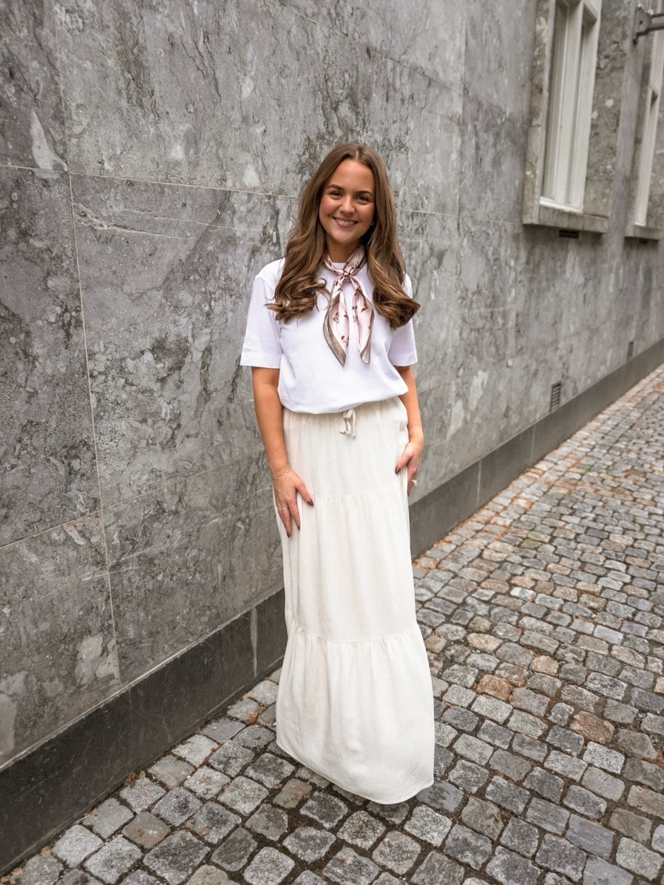 OBJSANNE Long Skirt - Sandshell