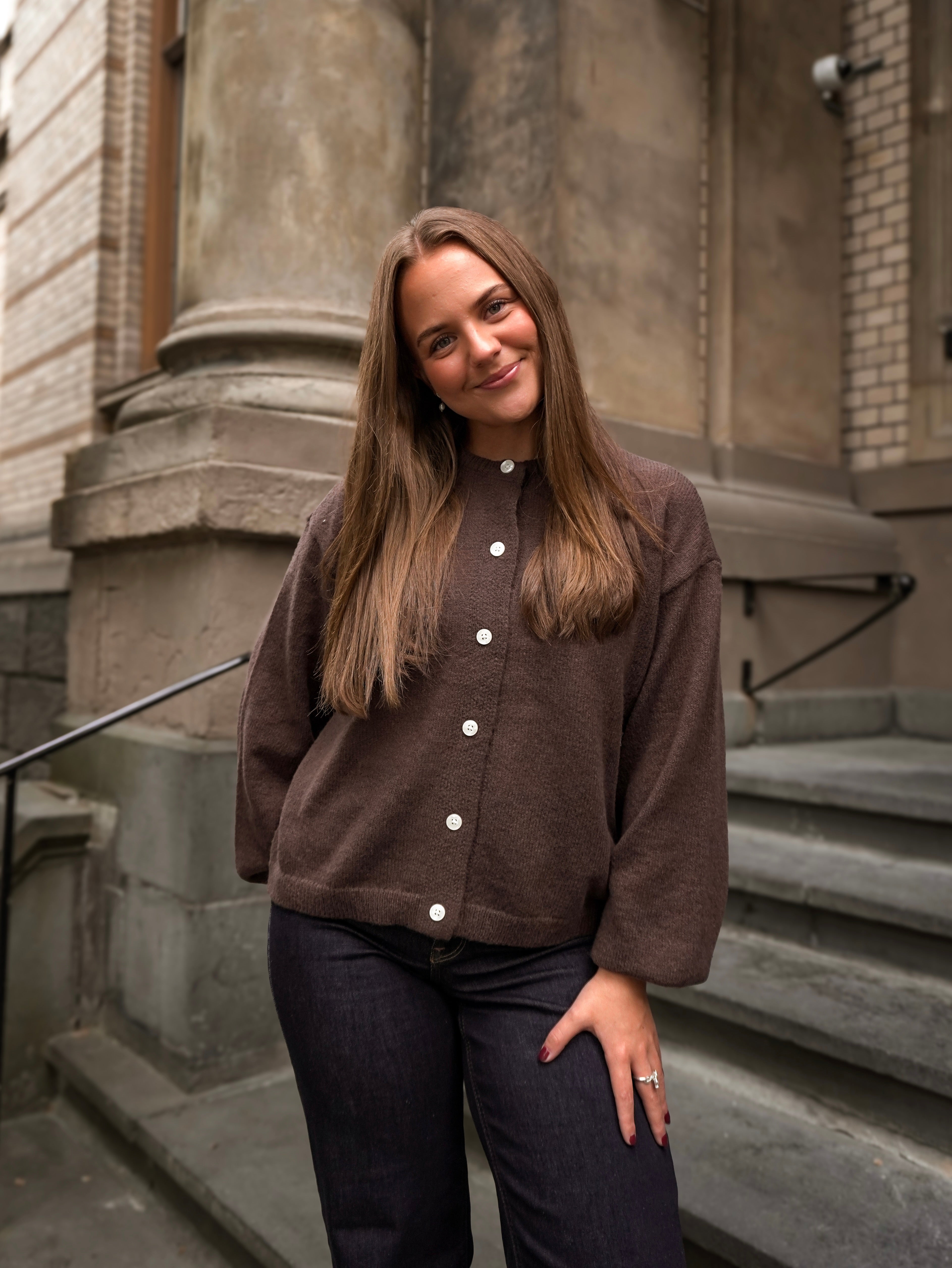 PCIDA Knitted Cardigan - Hot Fudge