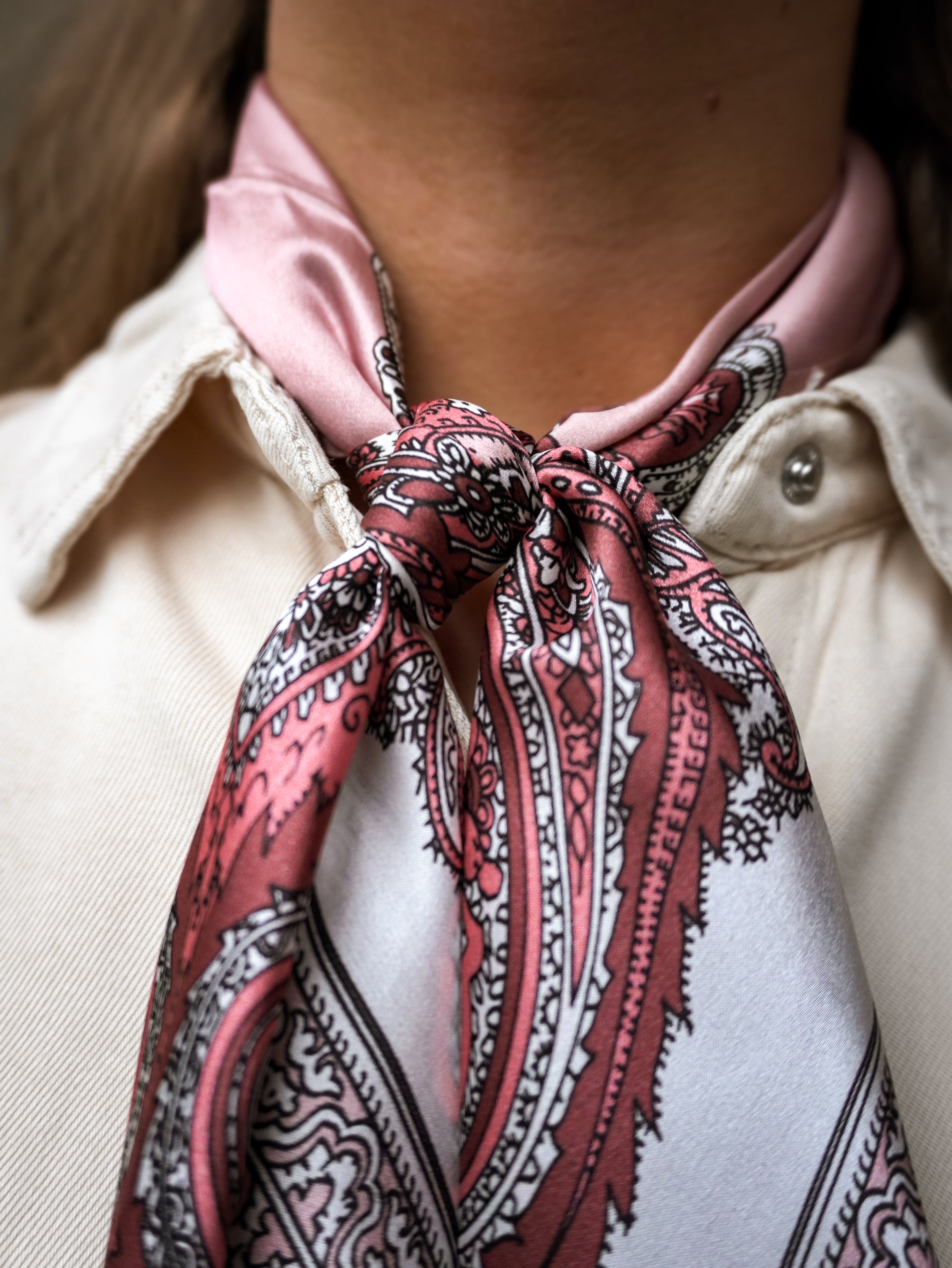 Silkeskjerf Klassisk- rosa