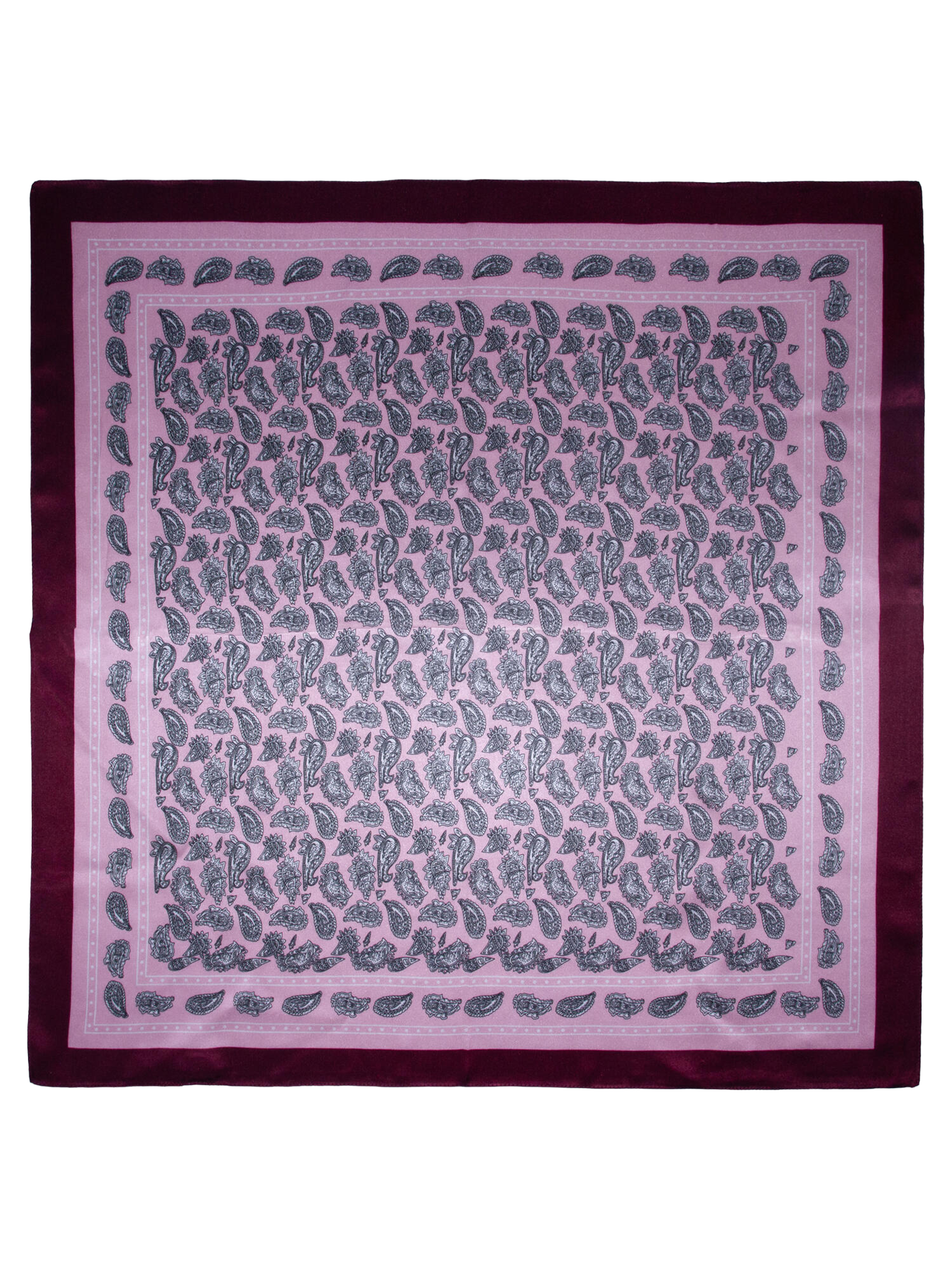 Silkeskjerf Paisley- rosa
